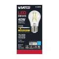 Satco 6 Pack Vintage Edison Dimmable Led Filament Bulb S12400 High Lumens 5 Watt A15 Clear Medium Base 2700k 90 Cri 120 Volt