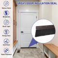 Uxcell 2pcs Door Brush Bottom Sweep H-shape Aluminum Alloy Base With 2-inch Nylon For Home Industrial 39-inch L X 3-inch W