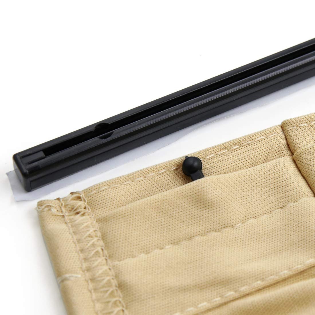 2 Pcs 70 X 39cm Beige Adjustable Vip Car Window Curtain Sunshade Visor