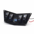 Bunker Indust Aluminum Black Dash Panel Rocker Switch Plate For Polaris Rzr 800 S 570 Xp 900 With 4 Slots And Cigarette Lighter