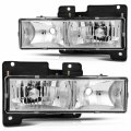 Ocpty Headlight Assembly Pair Replacement For 89-00 Chevy K2500 92-99 Suburban 89-99 K3500 95-99 Tahoe 89-98 Gmc C1500 92-98