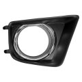 Fog Light Bezel For Toyota Tacoma 2012 2013 2014 2015 Passenger Side Front Black Plastic With Chrome Trim Replacement To1039185 