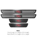 Dodge R T Logo X-large Black Real Carbon Fiber 4 Pcs Universal Door Sill Step Protector Guard Decal Plates