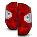 Acanii For 2014-2021 Toyota Tundra Pickup Truck Red Clear Tail Lights Rear Brake Lamps Replacement Pair Set Left Right