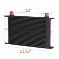 G-plus 25 Row An-10 An10 Universal Aluminum Racing Engine Transmission Oil Cooler Black