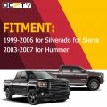 Ocpty Tailgate Hinges Cables Replacement Fit For Silverado Sierra 1999-2006 Hummer 2003-2007 Black Replace Oe 16637944 16637945