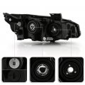 Acanii For Halogen Type W Chrome Bezel 2016-2021 Honda Civic Led Drl Projector Headlight Headlamp Driver Side