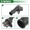 Motoforti Water Outlet Thermostat Engine Coolant Housing Assembly For Toyota 4runner 2003-2019 Metal Plastic 160310p010 Black