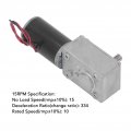 Dc Gear Motor Selflocking Reversible Worm Low Noise Aluminum Alloy Shell 12v Wearresistant Single Shaft Best 15rpm