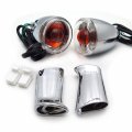 Httmt Rear Turn Signal Indicator Lights Clear Lens Compatible With H-d Xl 883 1200 Sportster 92-16