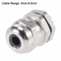 Uxcell M12x1 5 Cable Gland 3mm-6 5mm Wire Hole Waterproof Metal Joint Adjustable Locknut With Washer 10pcs