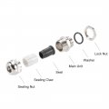 Uxcell M12x1 5 Cable Gland 3mm-6 5mm Wire Hole Waterproof Metal Joint Adjustable Locknut With Washer 10pcs