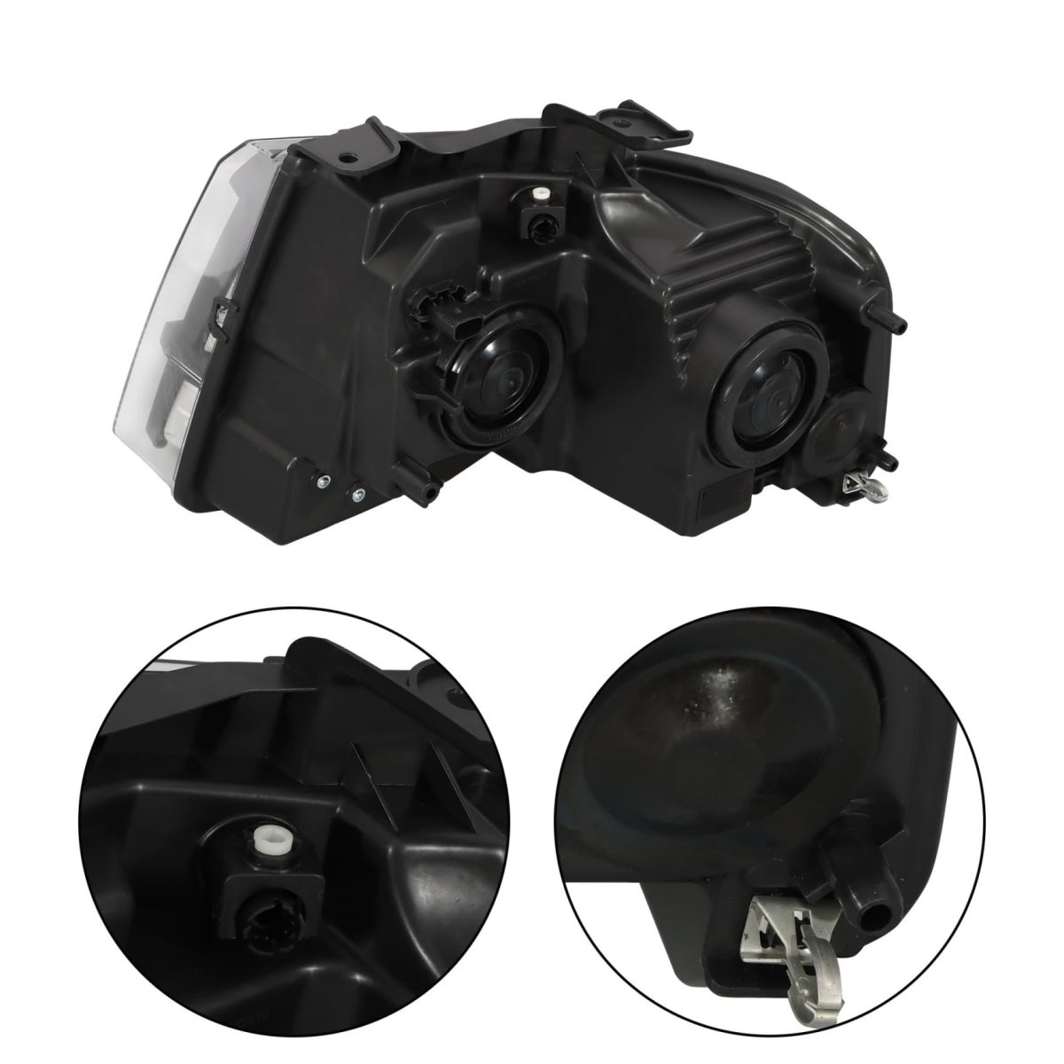 1pc Headlight Assembly Black Housing Replacement For Expedition 2015-2017 Non-projector Passenger Side Rh Fl1z13008j Fo2503333