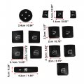 X Autohaux Car Inner Front Rear Left Right Door Armrest Window Switch Button Cover Driver Passenger Sticker Panel Set Black For