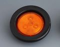 2 Round 3 Led Light Trailer Side Marker Clearance Grommetplug 5 Amber Red 