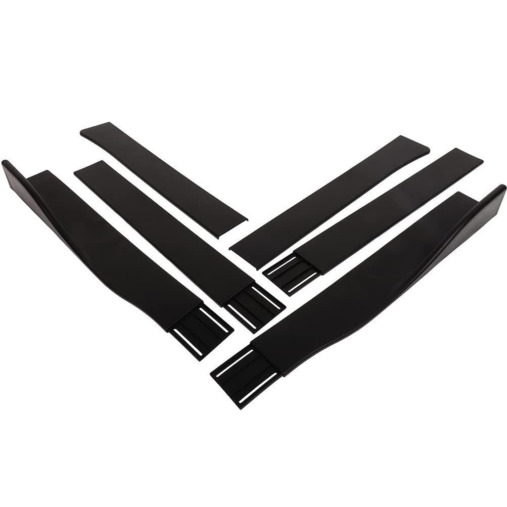 Universal Side Skirts Extension Rocker Panel Body Kit 59x4 In Matte Black Polypropylene Front Lip Spoiler For Cars Bolt On