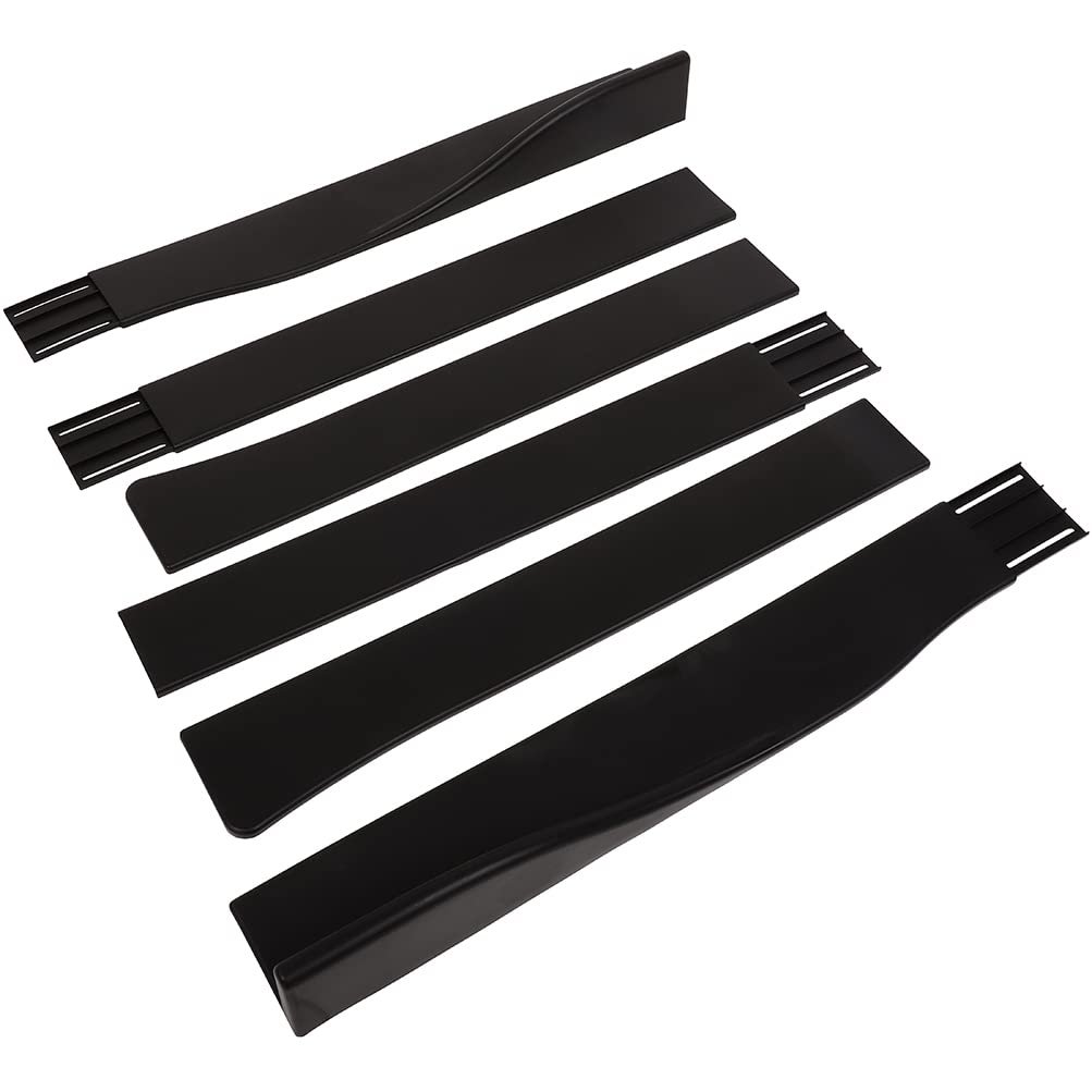 Universal Side Skirts Extension Rocker Panel Body Kit 59x4 In Matte Black Polypropylene Front Lip Spoiler For Cars Bolt On