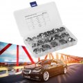 42pcs Single Ear Hose Clamps Stainless Steel Cinch Clamp Rings Kit For Pex Tubing Pipe Fitting Connections With Storage Box