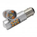 Werfamily 1157 Bay15d High Power 28-smd 2835 Dual Color White Yellow Switchback Led Light Bulbs Projection For Car Auto Brake