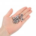 Uxcell 10-24 Serrated Flange Hex Lock Nuts 25pcs 304 Stainless Steel Non-slip Hexagon Nut Full Thread Bright Finish Silver