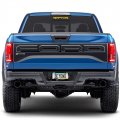 Ipick Image Made For Ford F-150 2015 Up In 3d Dark Gray Letters On Black Metal License Plate Frame