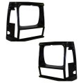 Headlight Bezel Pair For Jeep Cherokee 1991 1996 Driver And Passenger Side Black Paint To Match Replacement Ch2512124 Ch2513124 