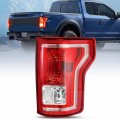 Nilight Taillight Assembly For 2015 2016 2017 Ford F150 F-150 Pickup Truck Rear Lamp Replacement Oe Style Red Housing With 