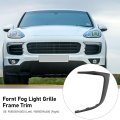 Fornt Fog Light Grille Frame Trim Air Flow Intake Abs Front Black For 958 2015-2018 Left Right Under The Daytime Running Left