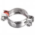 Uxcell Wall Ceiling Mount Pipe Supports 304 Stainless Steel Adjustable Bracket Clamp For 48-51mm 2pcs