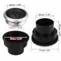 X Autohaux 4pcs Dashboard Air Conditioning Deflector Outlet 48mm Abs Side Roof Round Ventilation Black For Car Bus Rv Atv