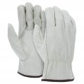 Ateret 12 Pairs 3x-large Heavy Duty Durable Cowhide Leather Work Gloves I Driver For Truck Driving Warehouse Gardening Farming 
