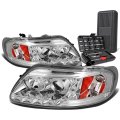 Auto Dynasty Led Drl Dual Halo Chrome Amber Corner Projector Headlight Tool Kit For Ford F-150 F-250 Expendition 97-04 