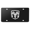 Ram 3d Metal Logo Black Stainless Steel License Plate Official Licensed 