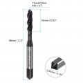 Uxcell 4pcs Spiral Flute Thread Taps M4 X 0 7 Nitride Coated Metric Screw Tap Fully Ground High Speed Steel 6542 Machine