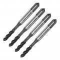 Uxcell 4pcs Spiral Flute Thread Taps M4 X 0 7 Nitride Coated Metric Screw Tap Fully Ground High Speed Steel 6542 Machine