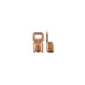 Jewelrysupply Connector Fold Over 6x11mm Antique Copper 10-pcs 