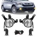 Front Bumper Fog Light Assembly Kit For Honda Crv 2007 2008 2009 Pair Of Halogen Lamps With Wiring Harness Replaces 08v31swa100 