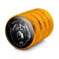 Black Bear Illustration Valve Stem Caps For Tire Rim Wheel Aluminum Yellow