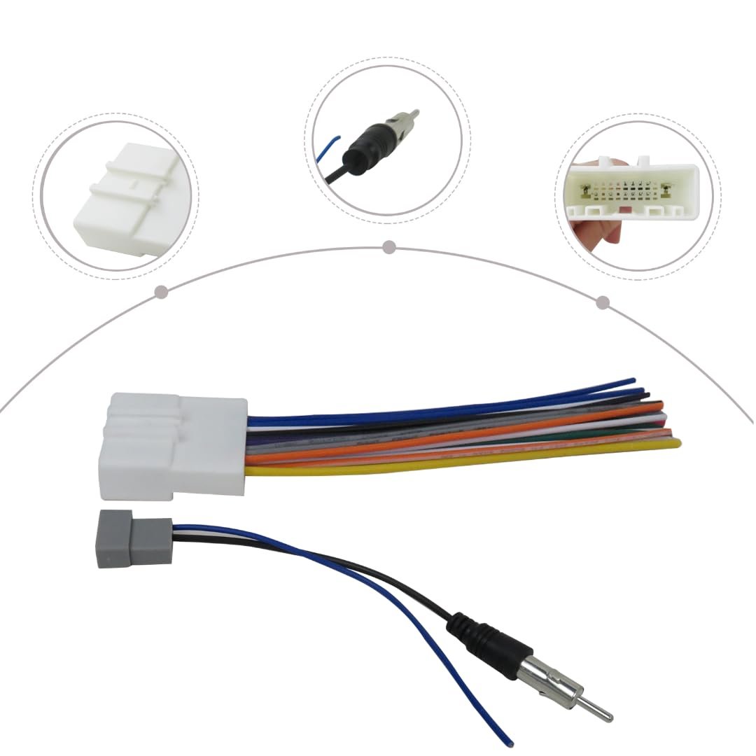 Car Stereo Wiring Harness Adapter 20 Pin Radio Cable Plug For Nissan Gt R Altima Sentra Murano Rogue And Subaru Forester