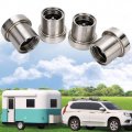Qiilu 4pcs 2 441in Stainless Steel Trailer Bearing With Protective Buddy Bra Accessory