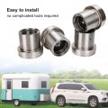 Qiilu 4pcs 2 441in Stainless Steel Trailer Bearing With Protective Buddy Bra Accessory
