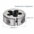 Uxcell Round Threading Dies Metric M10 X 1 25 Thread Right Hand Adjustable High Speed Steel Hss Screw Cutting Die Repair Tool
