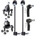 6pcs Front Lower Ball Joint Outer Tie Rod End Side Sway Bar Link For 2006-2013 Audi A3 Quattro 2012-2016 Volkswagen Beetle 