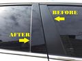 Piano Glossy Black Pillar Posts Trim For 2013 2015 Cadillac Xts 6 Piece Set Plastic Window Moldings Gpbpp-304-60