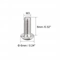 Uxcell M3x8mm Machine Screws Hex Socket Round Head Screw 304 Stainless Steel Fasteners Bolts 20pcs