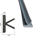 Shower Door Gray Vinyl Pivot Gasket For Swing Doors 7 Ft Long