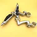 Xkh Group Motorcycle Chrome 360 Adjustable Peg Mounting Kit Stiletto Shape Foot For Honda Goldwing Vtx1300 Shadow Valkyrie