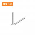 Uxcell M1 4-0 3 X 12mm 100pcs Flat Round Head Screws 304 Stainless Steel Phillips Drive Machine Hardware Fastener For Furniture
