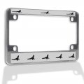 Metal Insert Bike License Plate Frame Komodo Dragon Weatherproof Motorcycle Accessories Chrome 4 Holes Solid 