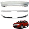 Front Grille Upper Center Lower Trim Chrome Sliver Grill Replacement For 2011 2012 2013 2014 Edge 